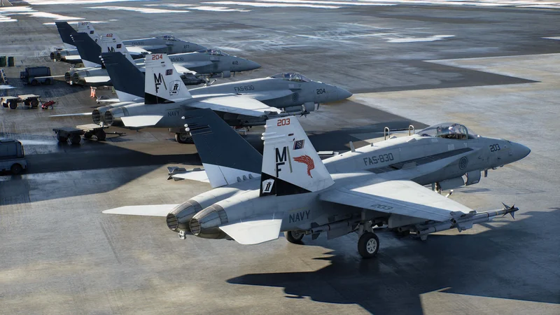 『ACE COMBAT 8: WINGS OF THEVE』を象徴する戦闘機のゲーム画面