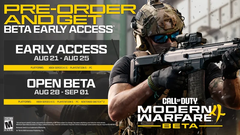 Modern Warfare 4のベータ実施スケジュール