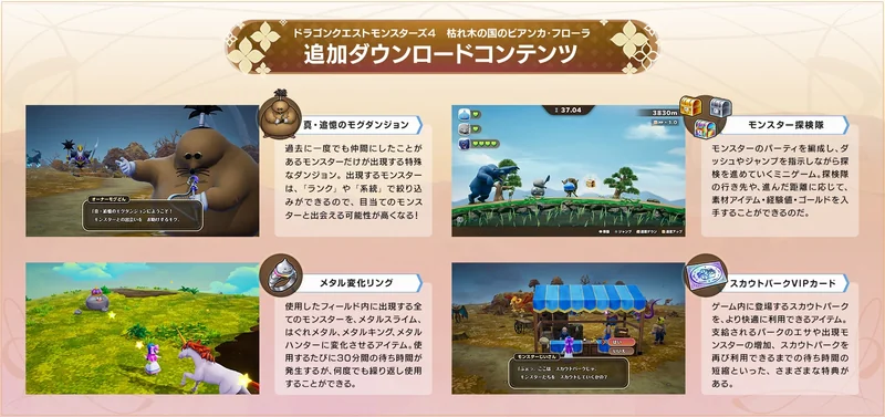 ドラゴンクエストモンスターズ4の追加DLC4点