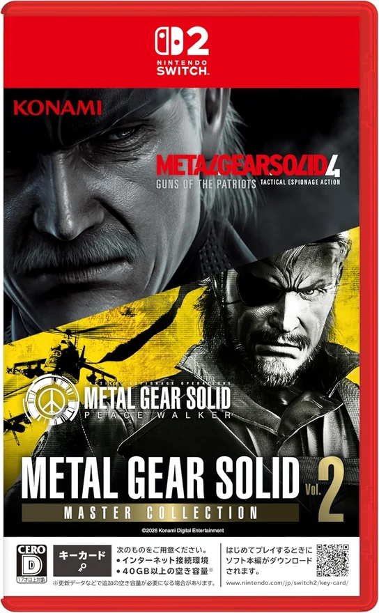 METAL GEAR SOLID MASTER COLLECTION Vol.2のNintendo Switch 2版パッケージ