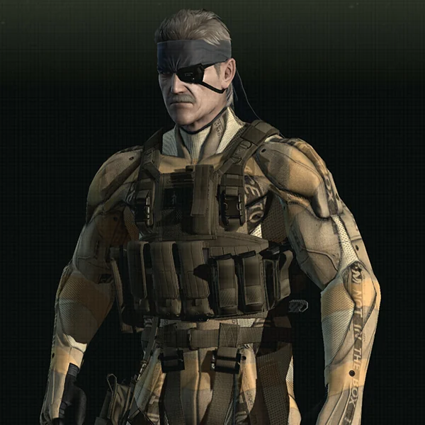 MGS4早期購入特典の段ボールカムフラージュを装備したソリッド・スネーク